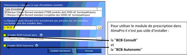 Manuel Utilisateur AlmaPro2.6. Installer la BCB